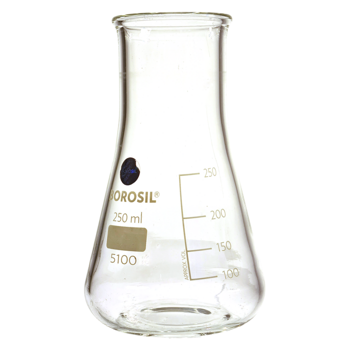 250ml Erlenmeyer Flask. Wide Mouth. Glass