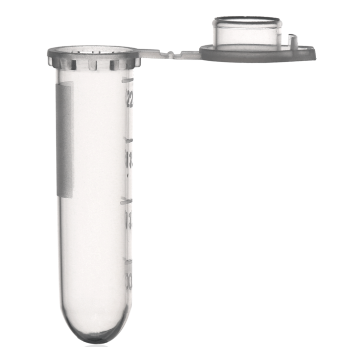 2ml Microcentrifuge Tube. Filp Cap. Bullet Shaped. Clear. --Economy Range--