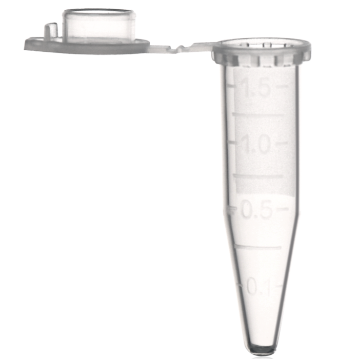 1.5ml Microcentrifuge Tube. Flip Cap. Clear. --Economy Range--